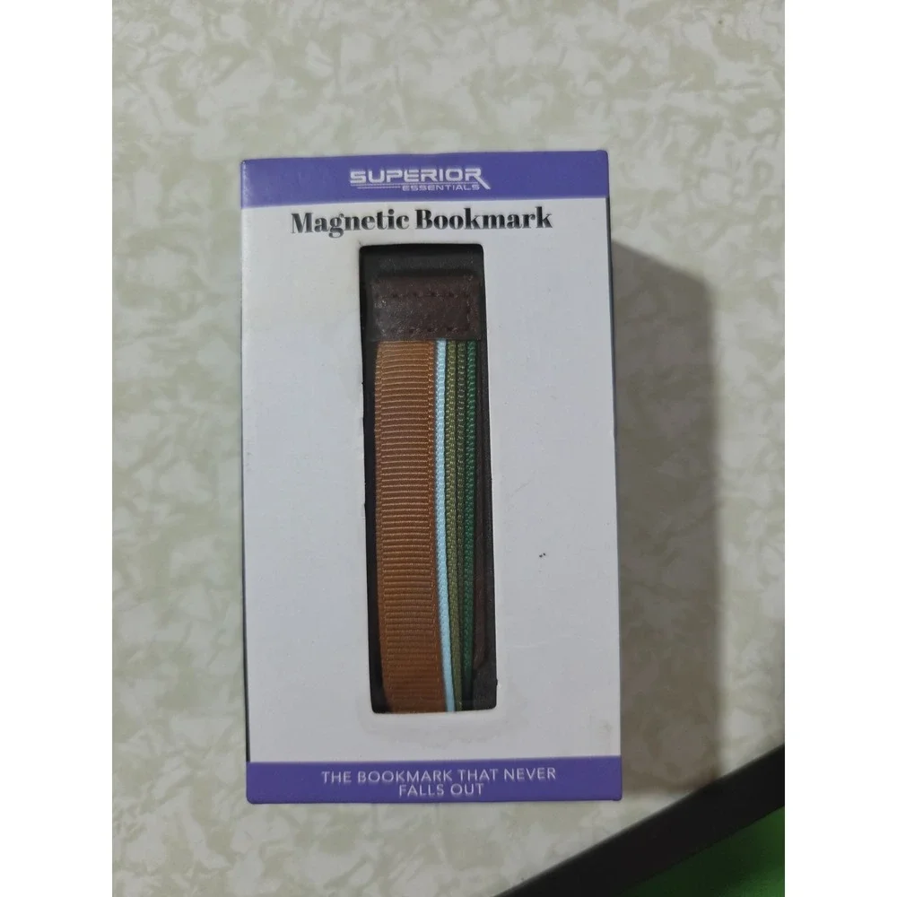 Ribbon Bookmark Artificial Leather Multiple Page Marker with 5 Color Ribbon
